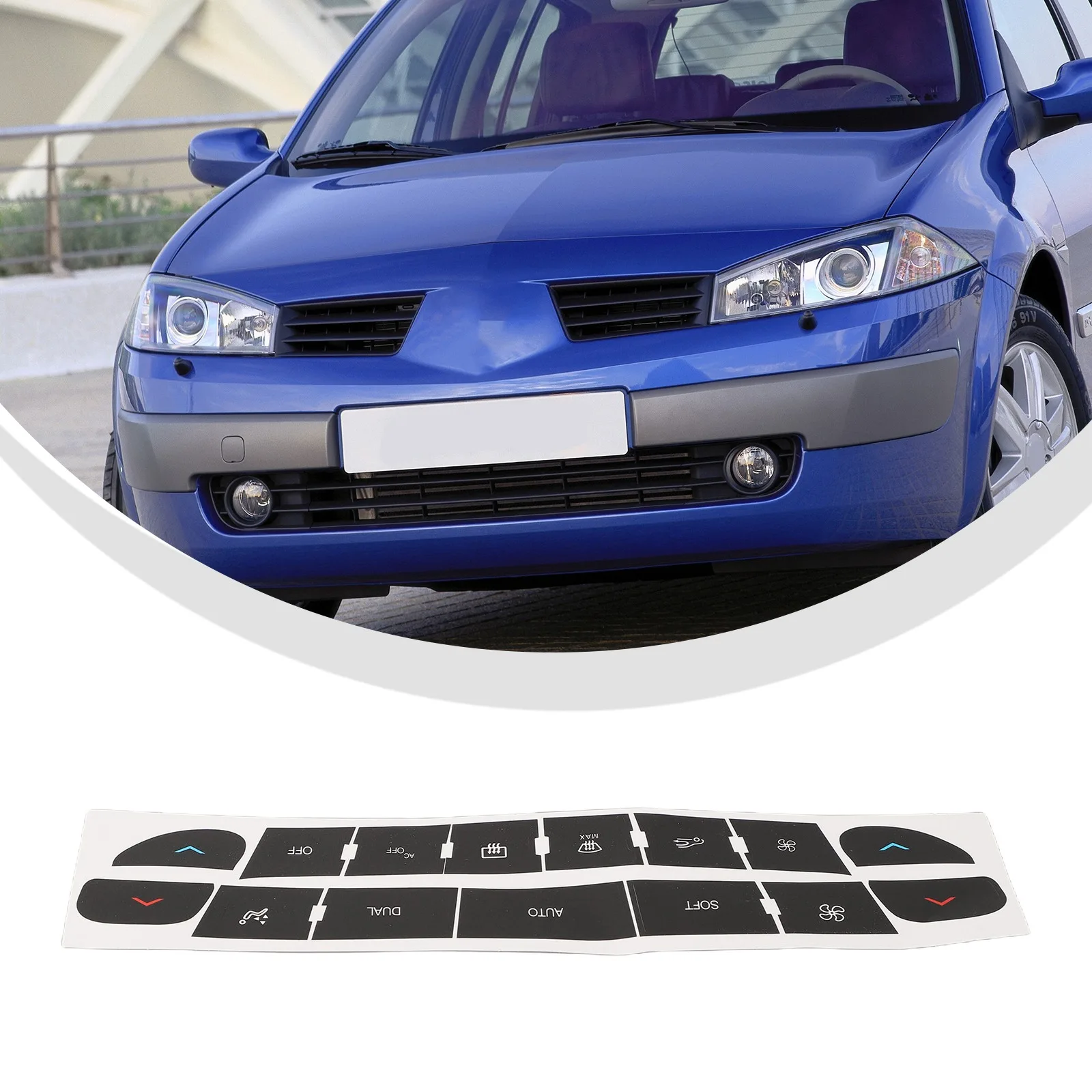 Car Interior Button Repair Decal Sticker Air Condition Climate Control Button Repair Sticker For Megane For Master