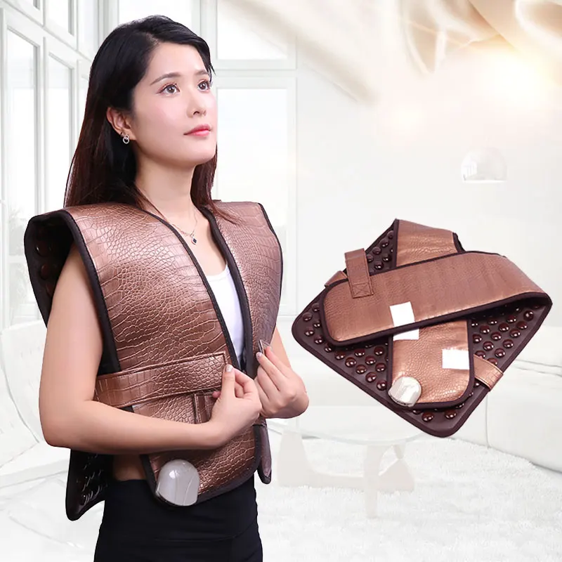 Back Pain Relief Waistcoat Cervical Infrared Therapy Spine Care Stone Thermal Mat Body massager physical therapy home health car