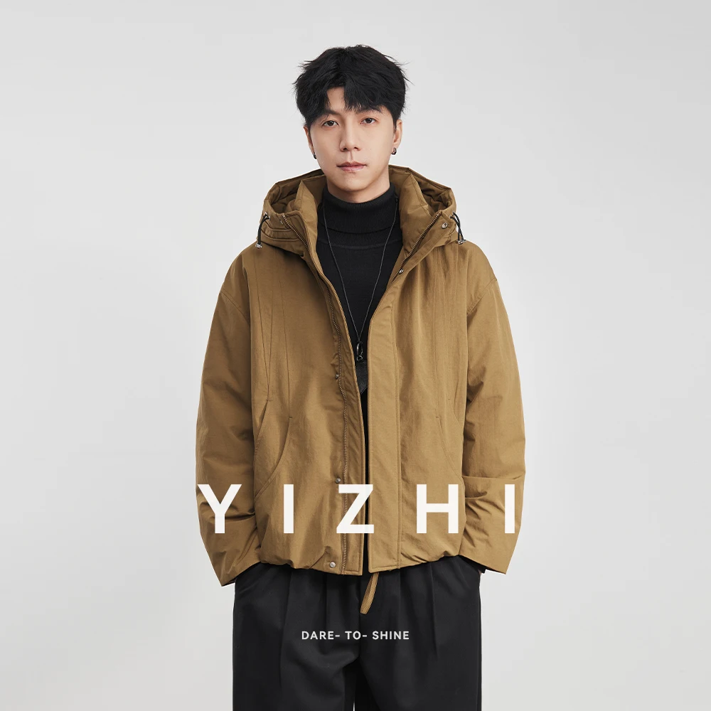 

2025 Winter New 90% White Duck Down Hooded Warm Down Jacket Fashion Men's Casual Waterproof Outerwear Jacket