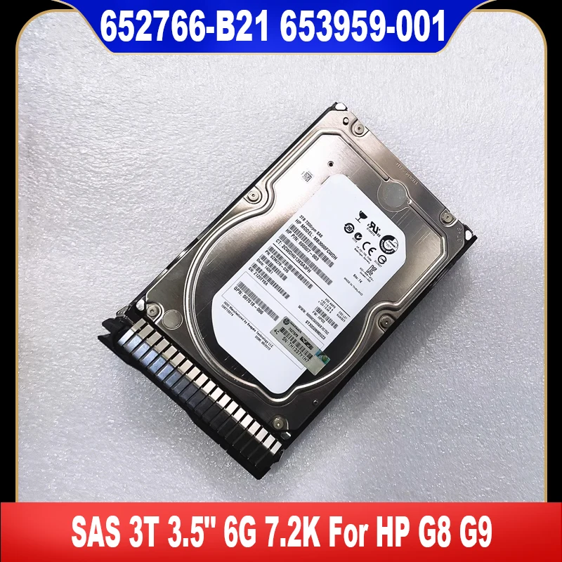 

Жесткий диск 652766-B21 653959-001 638521-002 для HP 3 ТБ 7,2 K RPM SAS 6G HDD 3,5 дюйма высокого качества