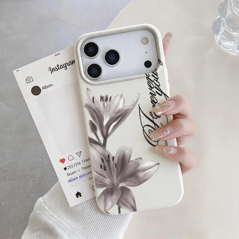 Lavender Lily  For Iphone 16 15 14 13 12 11 Pro Max Plus Phone Case 17 Air 16 Advanced Anti Fall Phone Case Cover