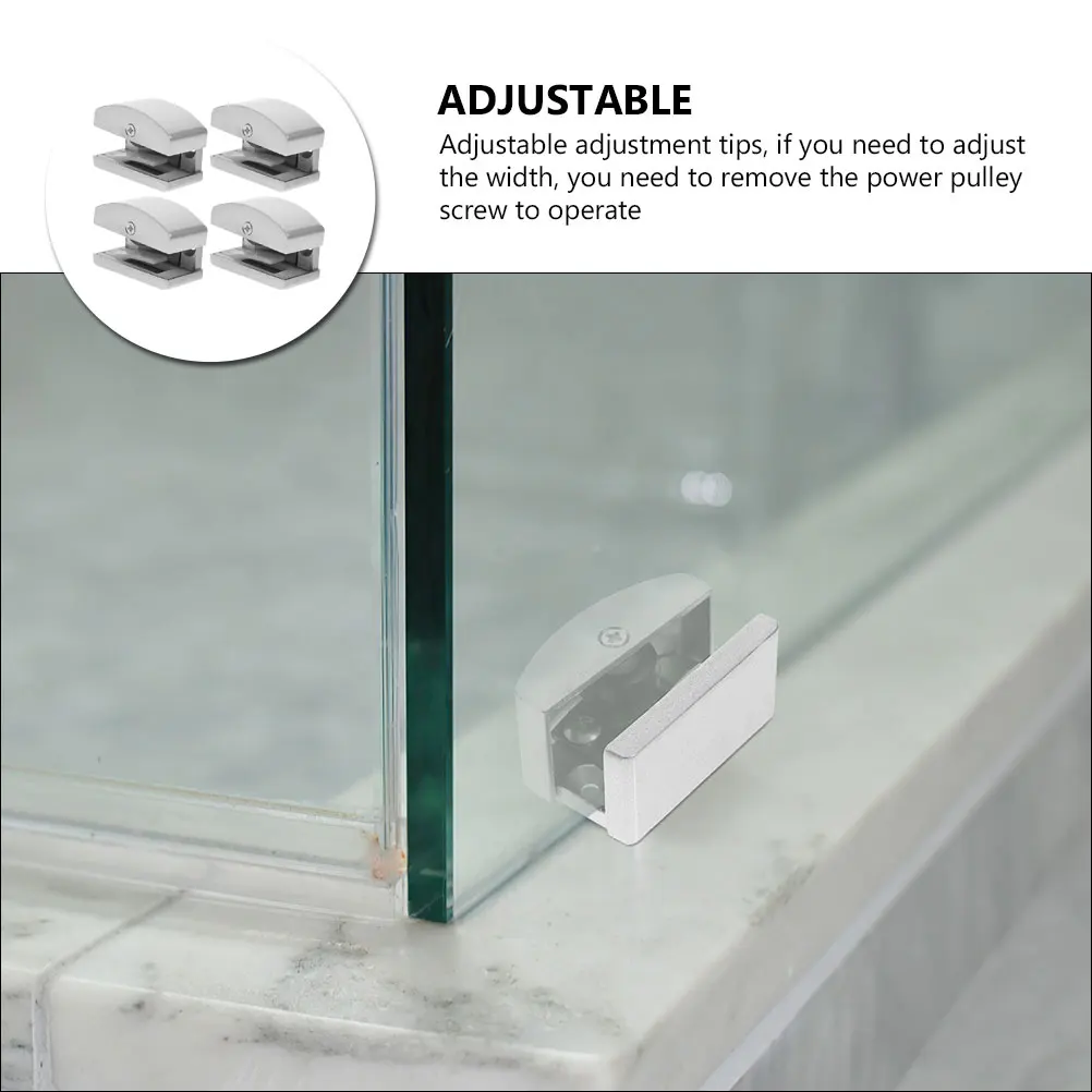 

4Pcs Adjustable Shower Door Guide Sliding Glass Door Guide Anti Wear Protection Accessories