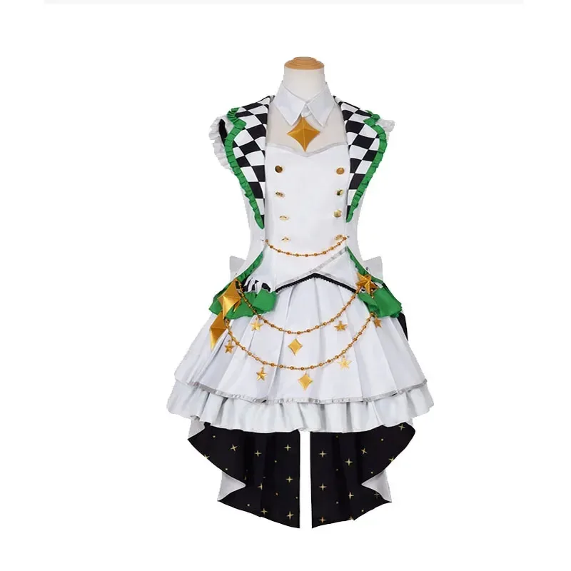 QQ 123New Project Sekai الملونة المرحلة Mikuu تأثيري حلي شعر مستعار Megurine Luka Megpoid Gumi المزيد القفز Kawaii فستان الفتيات