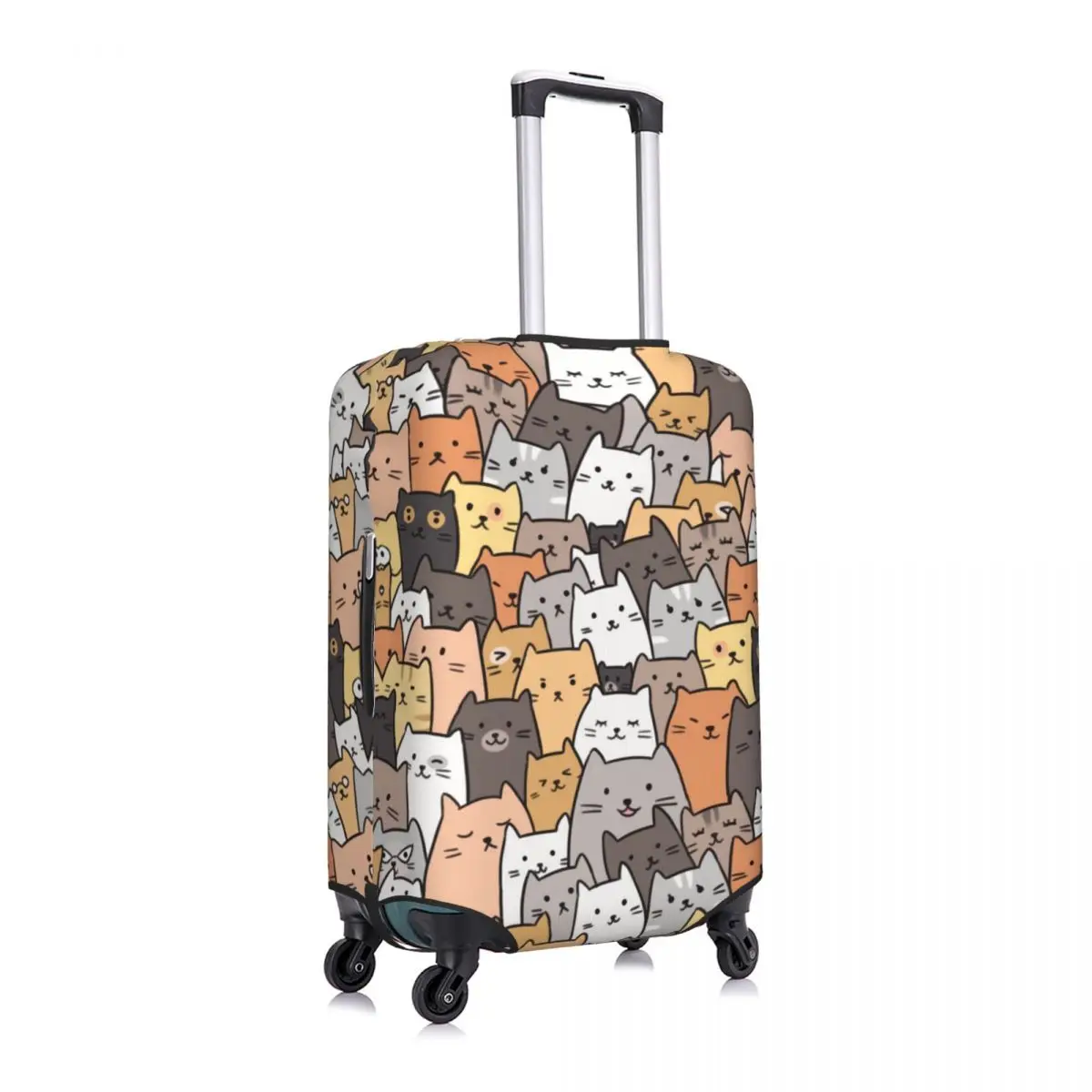 Desenhos animados Gatinho Gato Bagagem Capa, Elastic Mala De Viagem, Capas de Proteção, Colorido, Personalizado, 18-32"