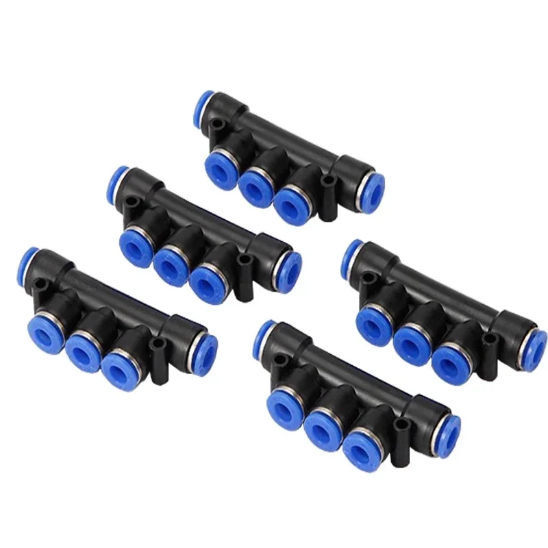 Imagem -03 - Conector de Plástico Pneumático Five Way Pneumatic Joint Quick Fitting Push in Fit para Tubo de Água de ar pk Mm12 mm 50 Pcs 100 Pcs 500 Pcs