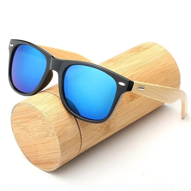 Men and Women Retro Rice Nail Sunglasses Classical Fashion Personality Bamboo Leg Sunglasses Outdoor Ultra Light Unisex Glasses