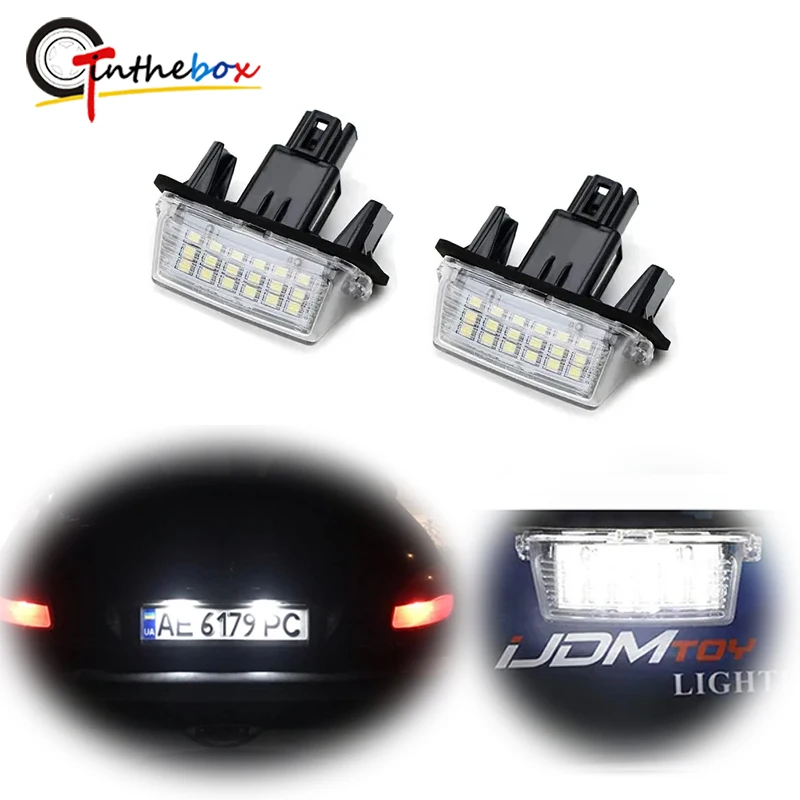 Canbus LED License Number Plate Lights Bulbs For Peugeot 206 207 307 308 406 407 Citroën C3 C4 C5 BERLINGO SAXO XSARA