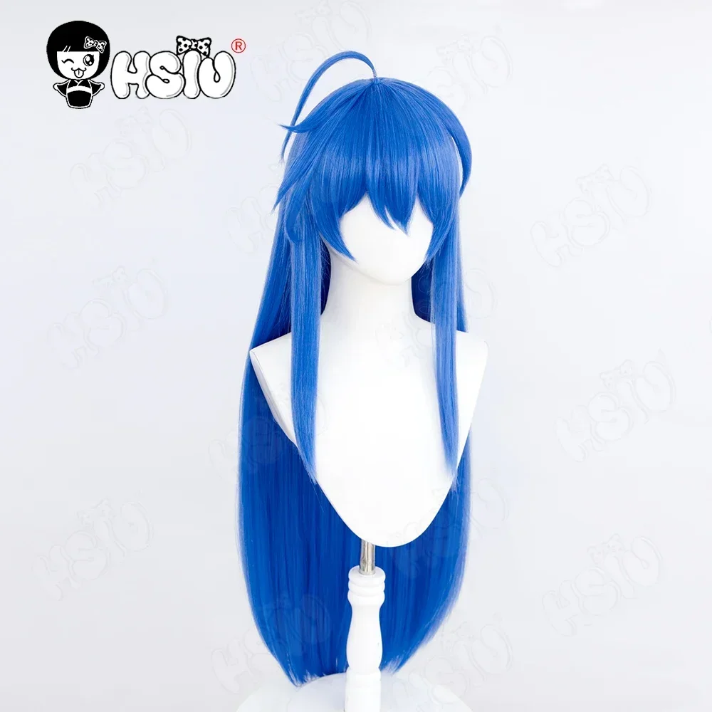 CosplayHSIU-Perruque sintético mixte KonMiCosplay, cheveux longs bleus, capó de perruque, anime Lucky Star
