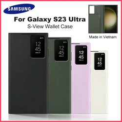 Origina For Samsung Galaxy S23 Ultra S-View Wallet Case For Samsung S23Ultra (6.8