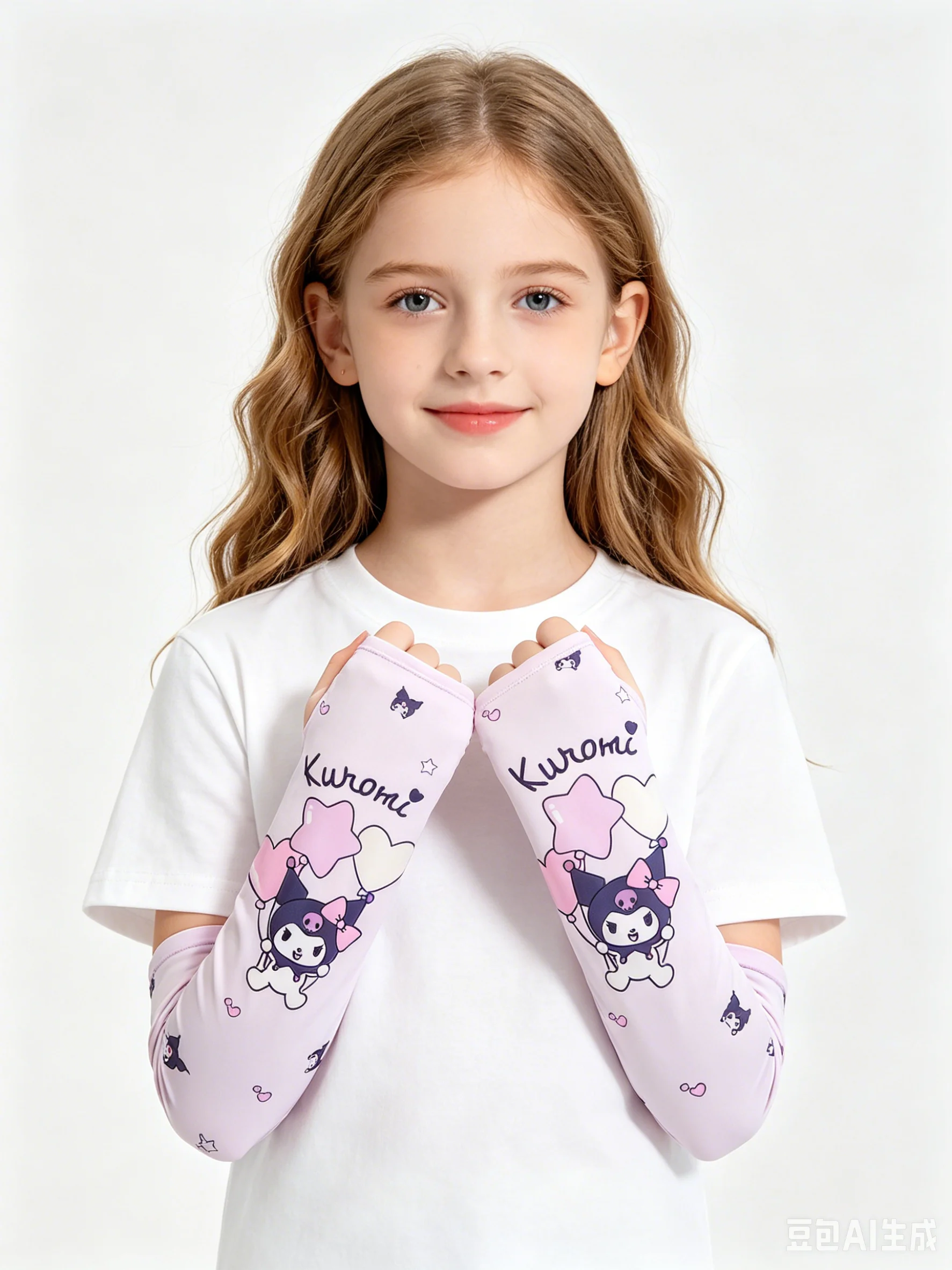 

Children's Kuromi Sunscreen Ice Sleeves 2026 New Summer UV Protection Sleeves for Boys and Girls Loose Ice Silk Hand Sleeves