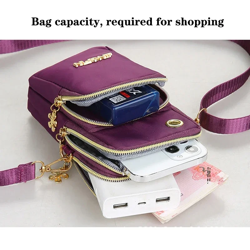 Sac à bandoulière pour téléphone portable pour femme, mini sacs, sac à monnaie de la colonne vertébrale, couverture de course au cou, portefeuille à