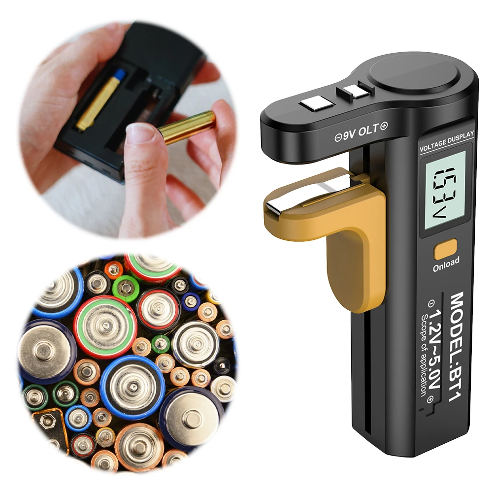 LCD Digital Battery Tester Battery Capacity Tester Volt Measure Battery Checker Measurements Tester for C D N AAA AA Button Cell