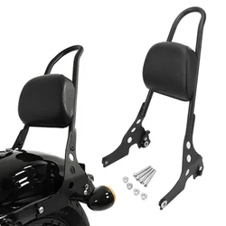 Motorcycle Black Detachable Passenger Rear Backrest Sissy Bar For Harley Sportster XL883 1200 X48 Forty Eight 2004-2023