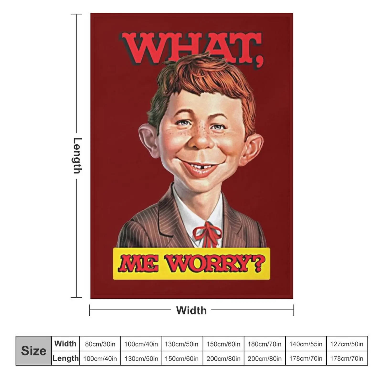 What, me worry? - Alfred Neuman v1 Throw Blanket Summer Travel Softest Blankets