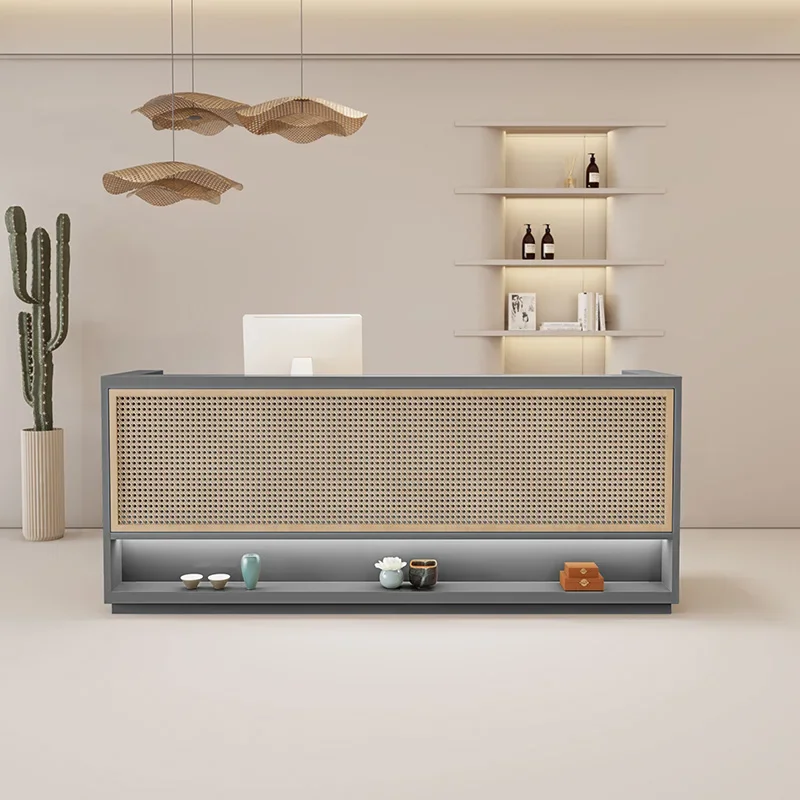 Reception For Salon Bar Counter Beauty Administrator Stand Executive Office Furniture Restaurant Desk Grocery Store Luxury Long image 5