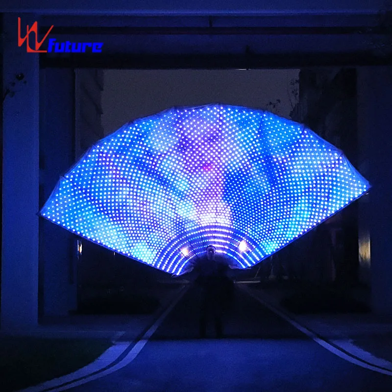 Large LED Pixel Peacock Tail Fan - Stage Performance Props for Concerts, Festivals & Commercial Events