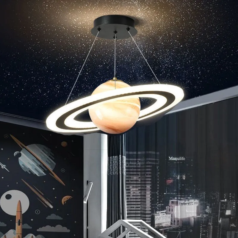 Scandinavian pendant light Children'S planet light For Boys Room Living Room Acrylic Star Indoor Decor kids room decoration ligh