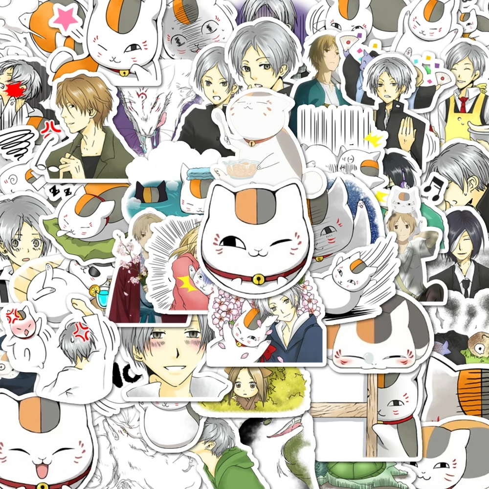 48pcs Anime Natsume Friend Account Stickers Can Be Used For Luggage, Refrigerators, Computers, Mobile Phone Cases, Cabinets, Etc