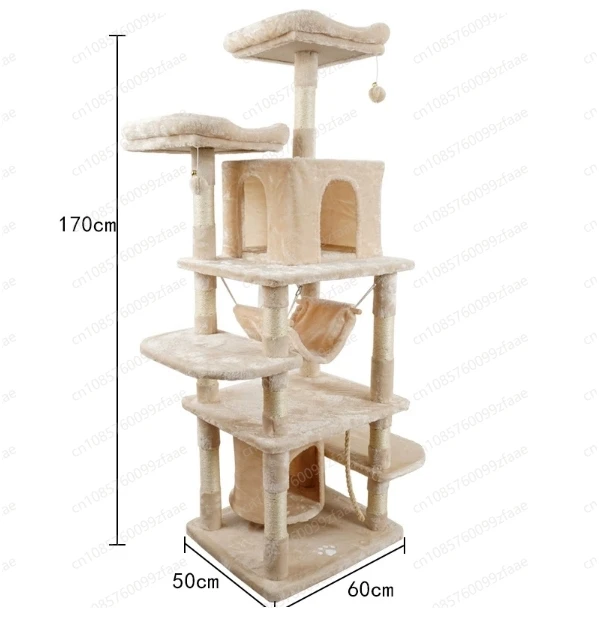 

Большое многослойное устройство для кошачьего дерева и когтеточка длиной 1,7 м, роскошная рама для восхождения кошек