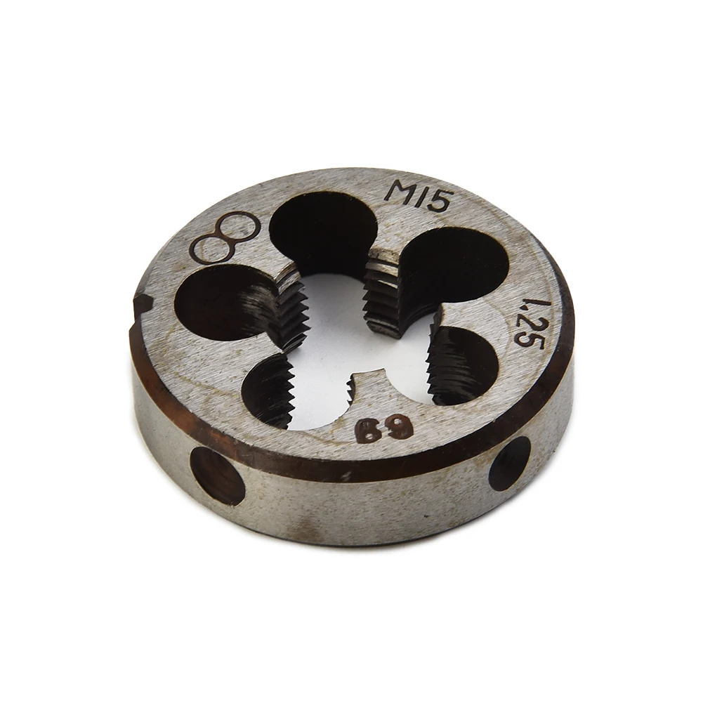 Metric Thread Tap Die Height 10mm High Speed Steel (M2) Die Diameter 38mm Manufacturing Metalworking Straight Flute Taps