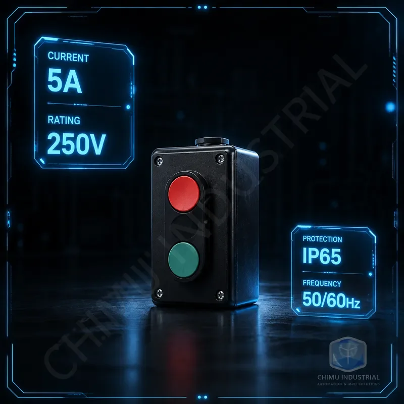 【CHIMU INDUSTRIAL】 for LA4-2H/3H Push Button Switch 380V AC Start Stop Automatic Reset