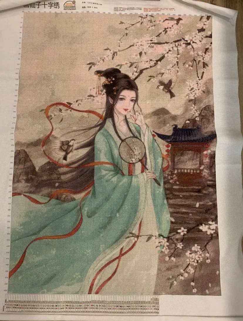 

14CT 16CT Printed On Canvas Cross Stitch DIY Set Chinese Pattern Kit Home Needlework Embroidery