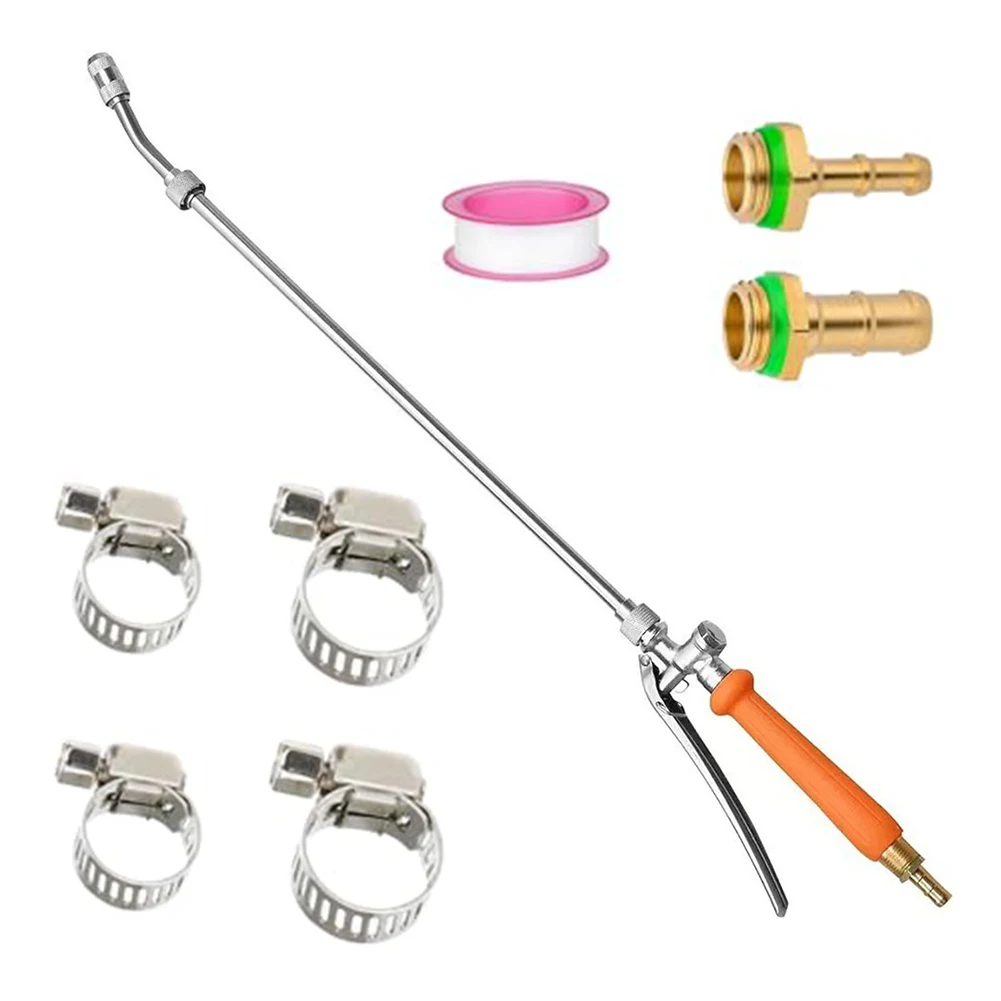Metal Garden Spray Bar 29 Inch with SS Extension Rod 3/8 inch 1/4 inch Brass Barb Fittings for Plant Care Equipment