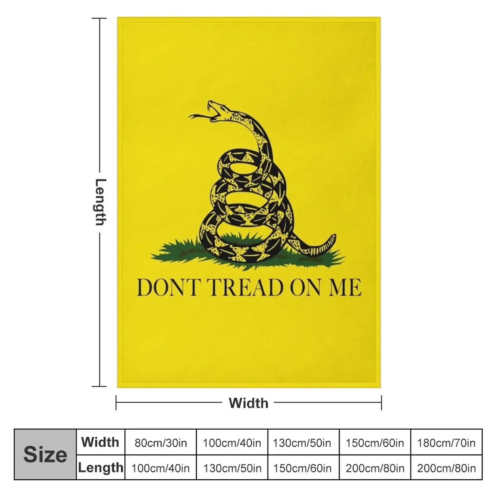 Gadsden Don’t Tread On Me Flag Throw Blanket Soft Plush Plaid for winter Quilt Blankets