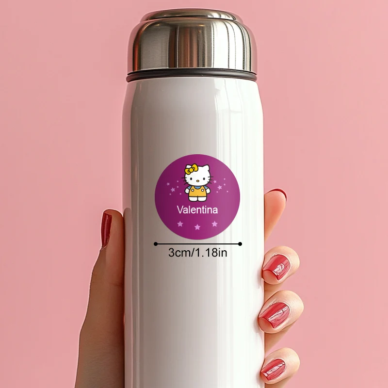 Hello Kitty Personalized Name Stickers Lovely Cartoon Label For Art Supplies Paint Brushes Sketchbooks Creativity Tools‌ view 2