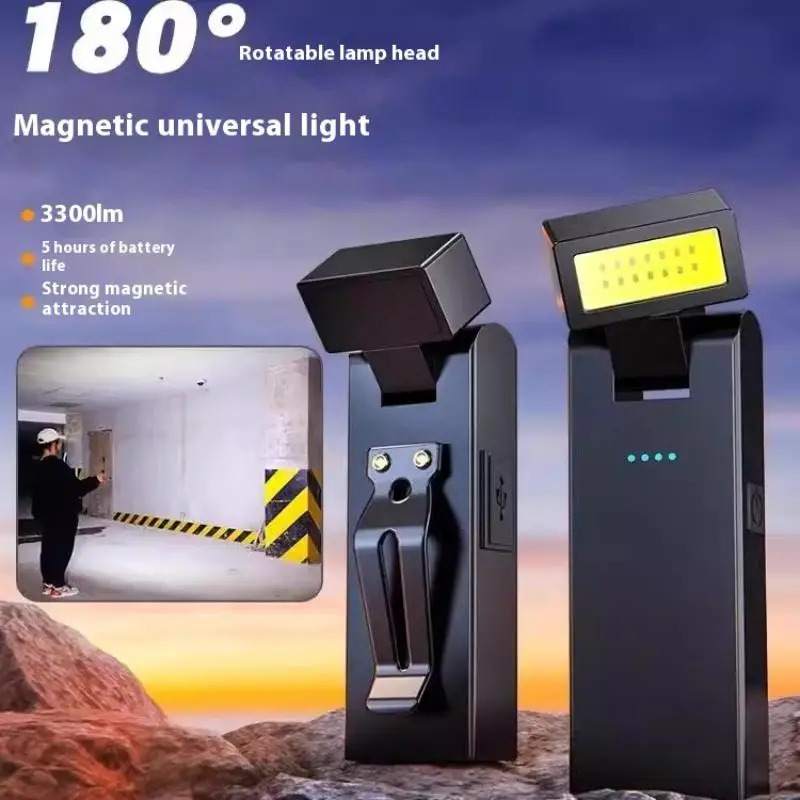 

1 Set Super Bright LED Light Home Magnetic Rechargeable COB Flashlight For Emergency Night Work Camping Car Accessories