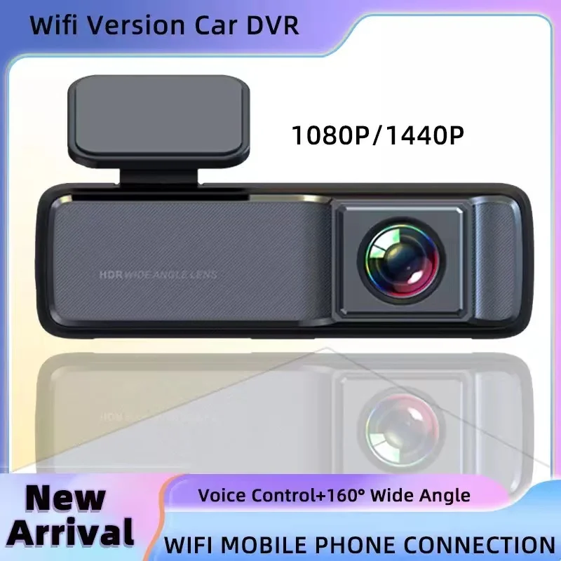 

Car Recorder WIFI 1080P/2K Video AI Voice Control HD Starlight Night Vision Hidden Mobile Phone Interconnection Dash Camera Auto