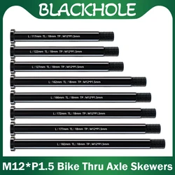 M12*Pitch 1.5mm Bike Thru Axle Skewers For MTB Road Bike Hub Quick Release Shaft Bicycle Frame Fork Repair Thru Axle Skewers