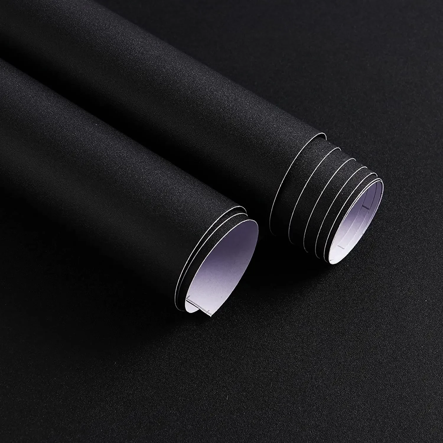 55cm Matte Black Waterproof Vinyl Self-Adhesive Wallpaper Peel Stick Contact Paper Wall Furniture Home Living Room Decor