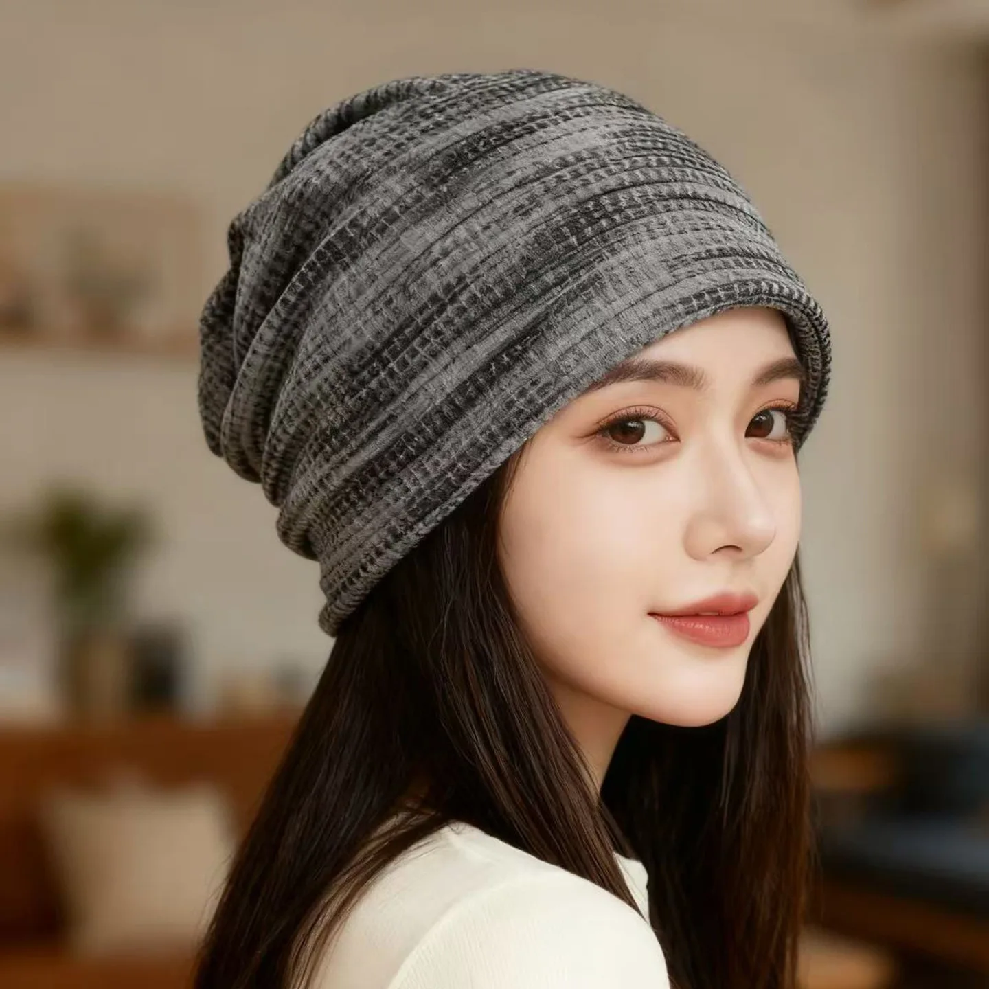 

Модная универсальная шапка-бини - Детская однотонная вязаная повседневная шапка-балаклава для малышей