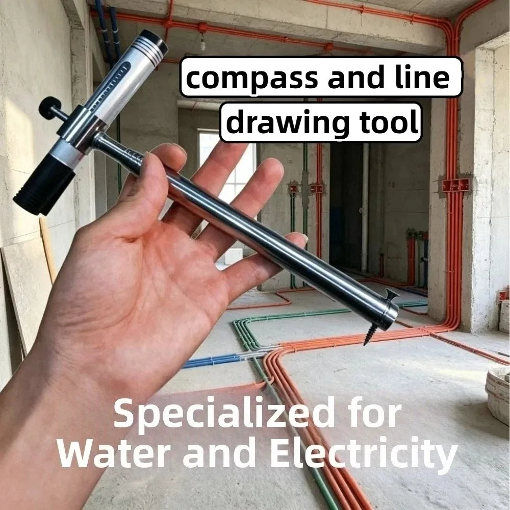 Stainless Steel Adjustable Large Arc Scriber Multifunction Smooth Arcs Woodworking Arc Line Scribe Metal Marking Versatility
