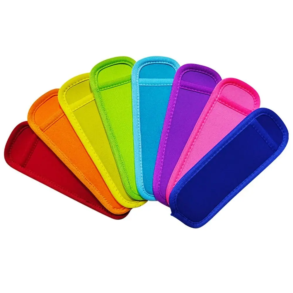 

New Reusable Ice Stick Sleeves No Drip Antifreezing Ice Holder Neoprene Multi-purpose Ice Cream Stick Covers Home Use