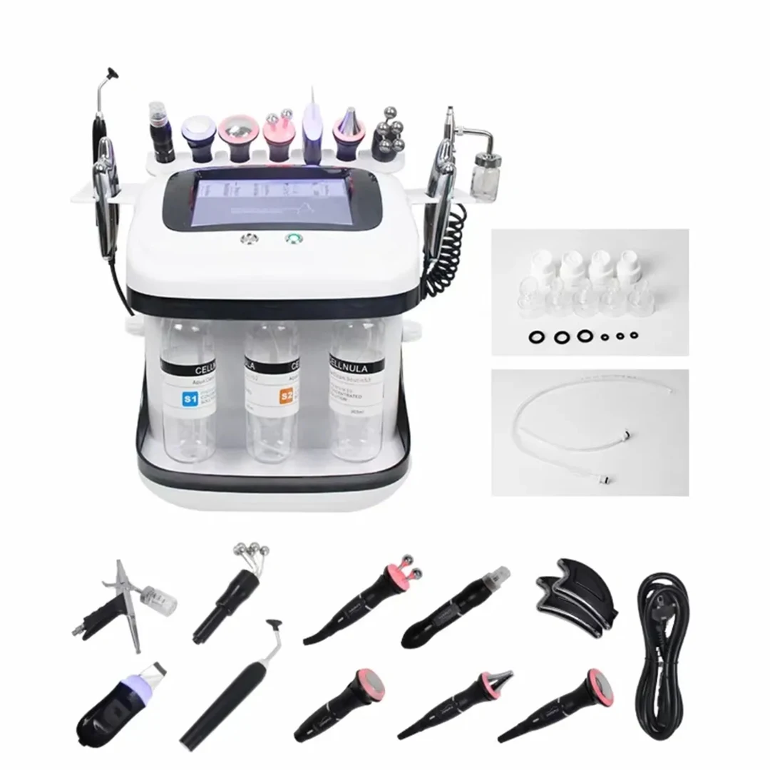 10 In 1Hydra Aqua Peeling Lift Skin Bubble Moisturizer Oxygen Facial Machine Skin Care Cleansing Facials