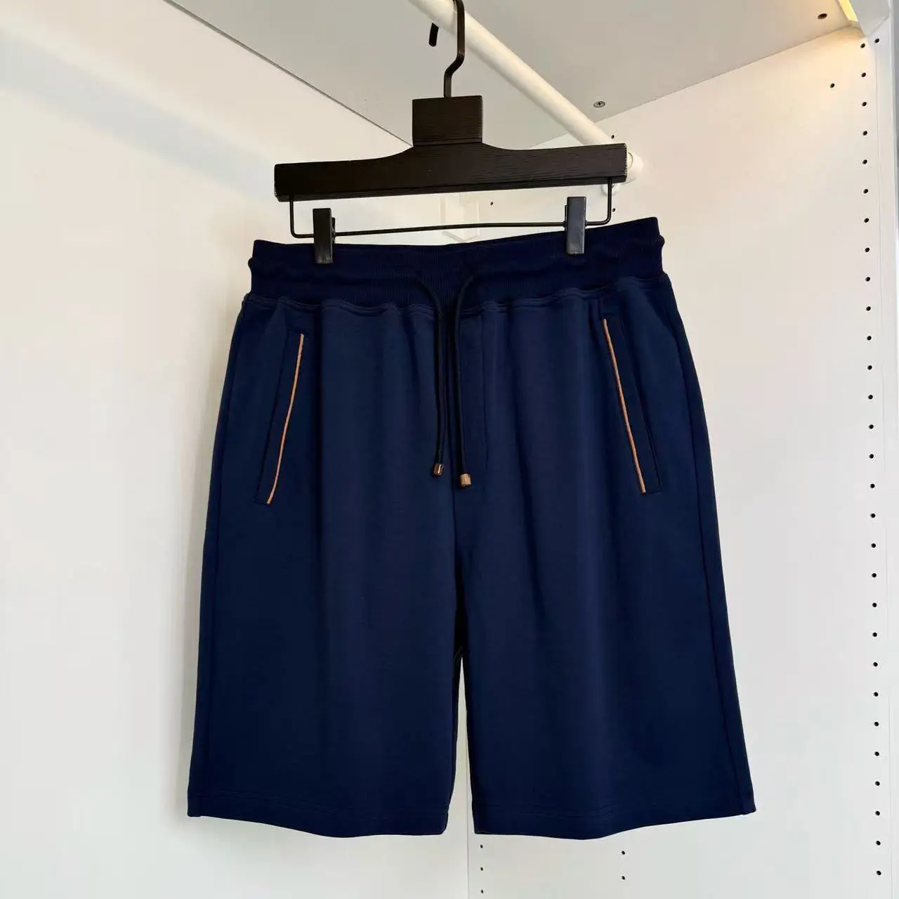 Italy BC old money wind elastic waist drawstring pure cotton breathable sports and leisure five-point shorts