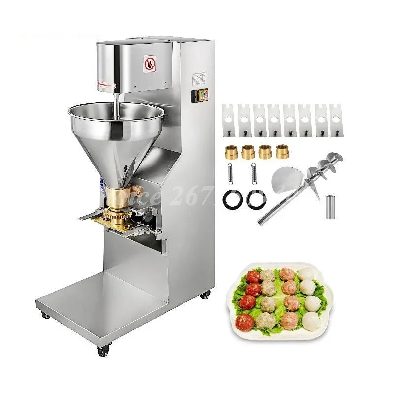 Commercial Automatic Meatball Forming Making Machine Stainless Steel Meat Grinder Mixer Mixing Maker 10-32mm Diameter Options