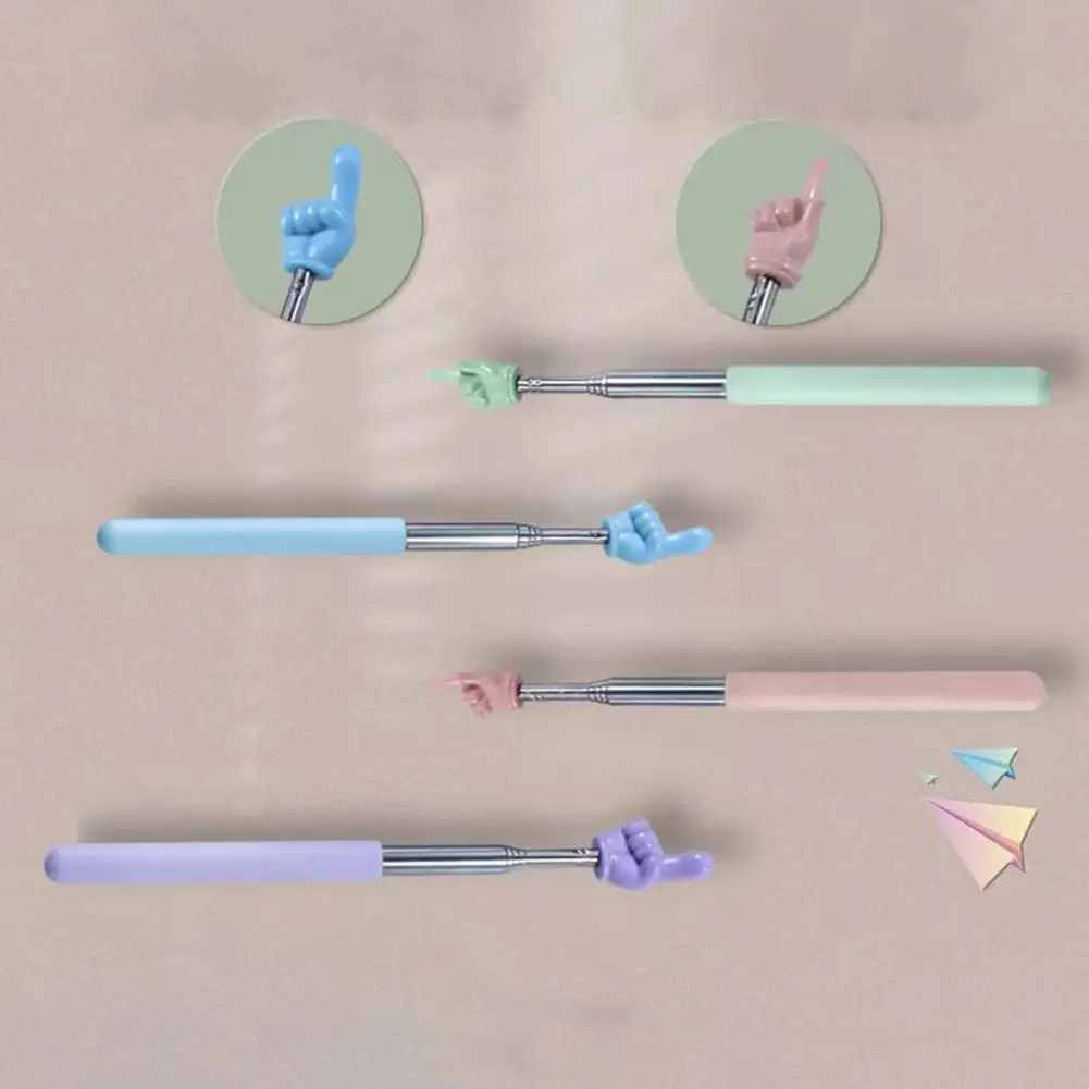 عصا قراءة الإصبع من الفولاذ المقاوم للصدأ ، قابلة للطي ، التدريس المحمول ، مؤشر السبورة البيضاء ، مقدم الجهاز المحمول باليد ، قضيب تلسكوبي