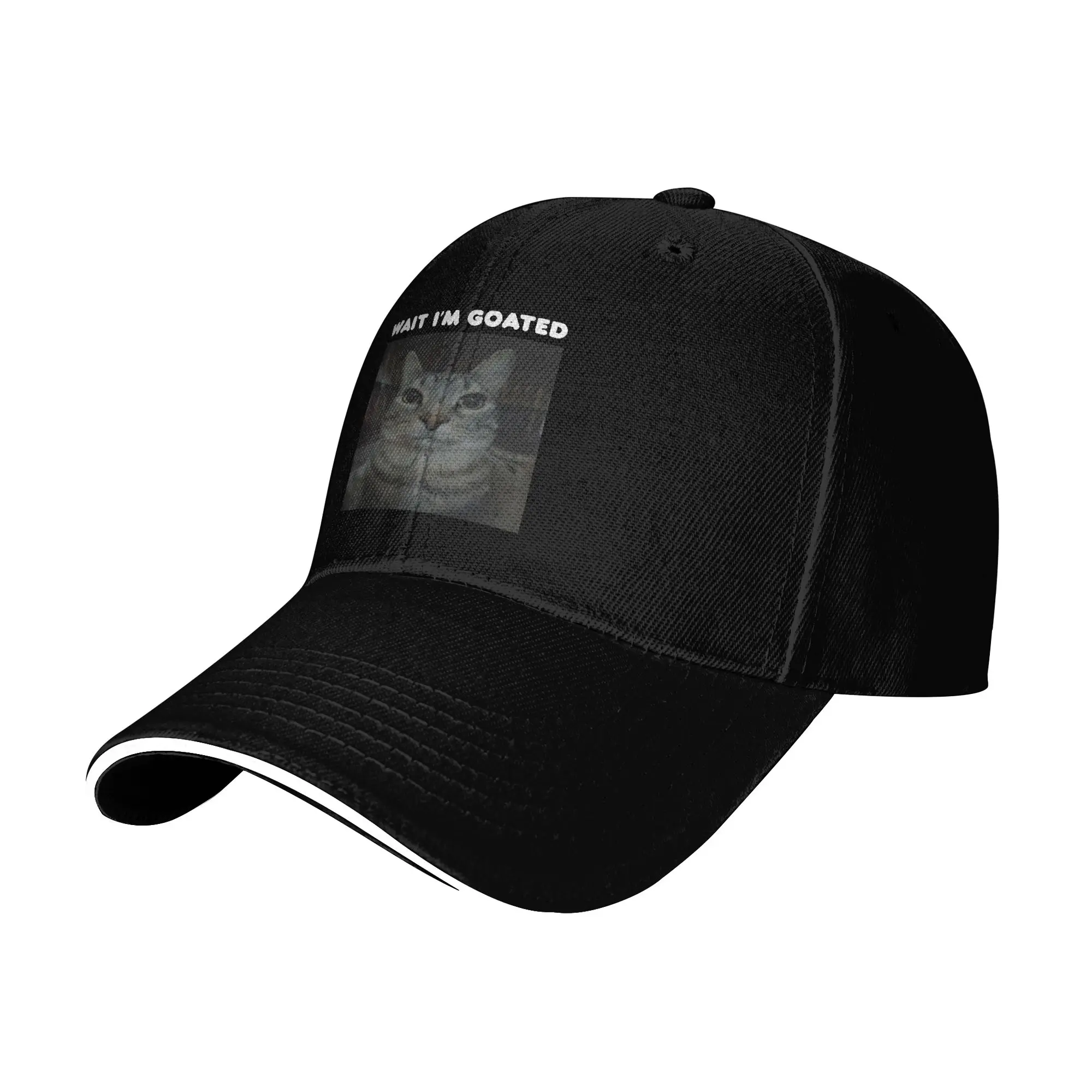Wait I'M Goated Funny Meme Merch Unisex Baseball Caps  Dad Hat Fashion Daily Headwear Adjustable Fit Snapback Hat