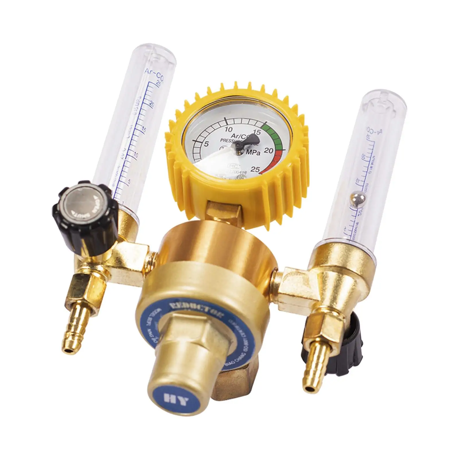 

Argon CO2 Gas Regulator Pressure Reducer Flow Meter Double Tube Welding Supplies