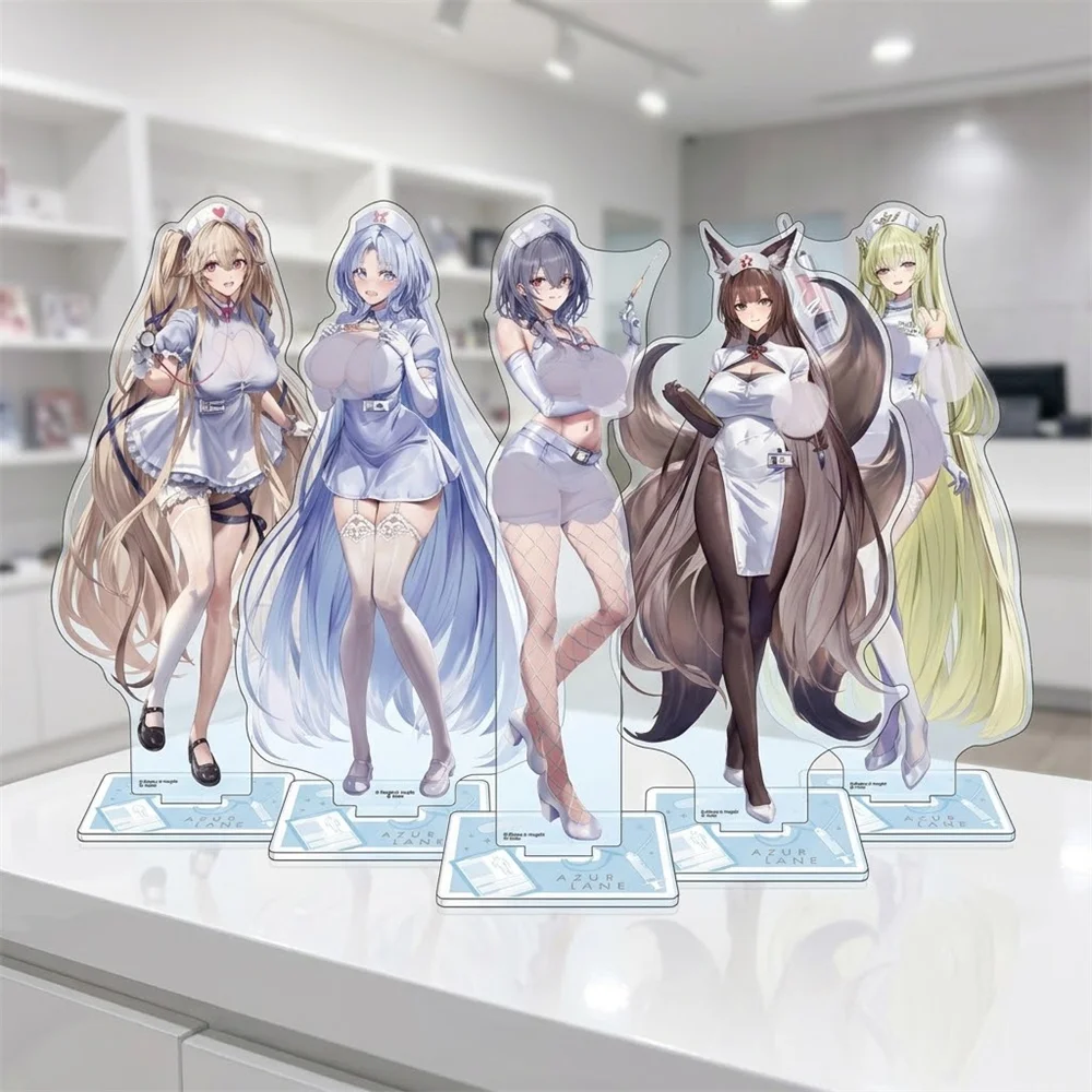 15CM Popular Game Azur Lane Acrylic Stand Keychain Cosplay Plate Holder Topper Birthday Fans Christmas Gift Acrylic Keychain
