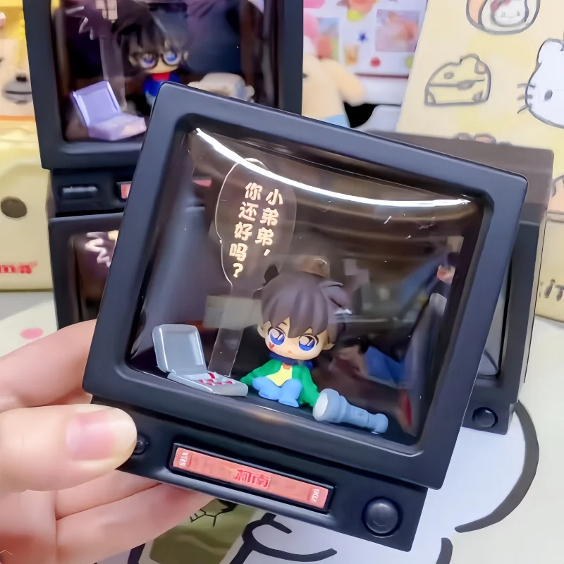 

Kayou Original Detective Conan Mini Scene Retro Tv Series Blind Box Pvc Anime Character Model Collection Toys Kids Cool Gifts