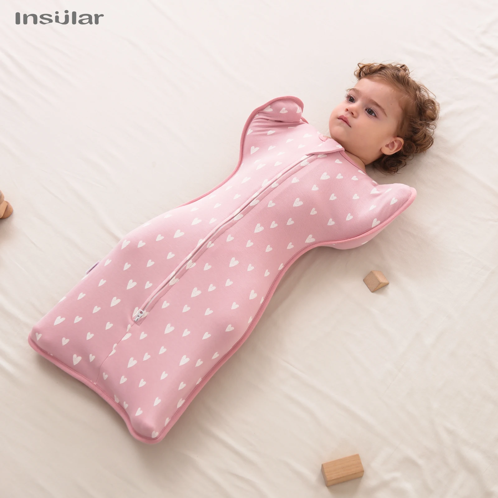 INSULAR Four Seasons New Baby Sleeping Bag Newborn Baby Sleeveless Sleep Bag Thin Cotton Soft 2-Ways Zipper Diaper Changing Bag