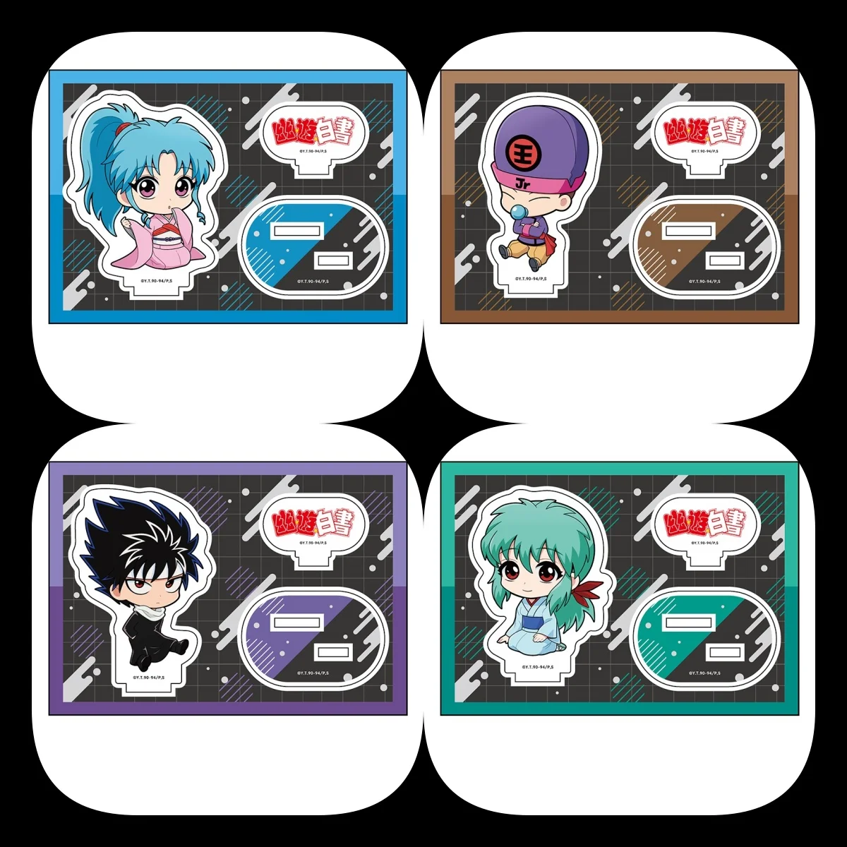 

10CM NEW Anime Yu Yu Hakusho Acrylic Stand Figure Double Insertion Plate Holder Topper Fans Christmas Desk Decor Plate Gift