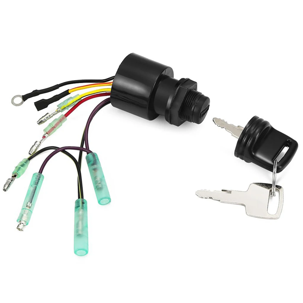 

Boat Ignition Switch with 2 Keys for Mercury Mariner Outboard Motor 3 Position 6 Wire Connectors Replace 87-17009A5 MP51090