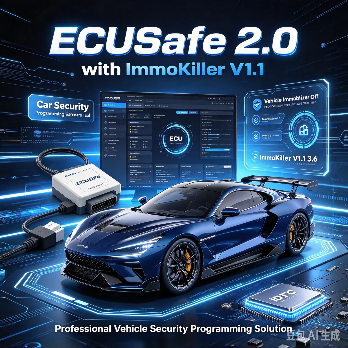 ECUSafe 2.0 with Immokiller V1.1 Car Security Programming Software Tool - Vehicle Immobilizer off ImmoKiller V1.1 3.6