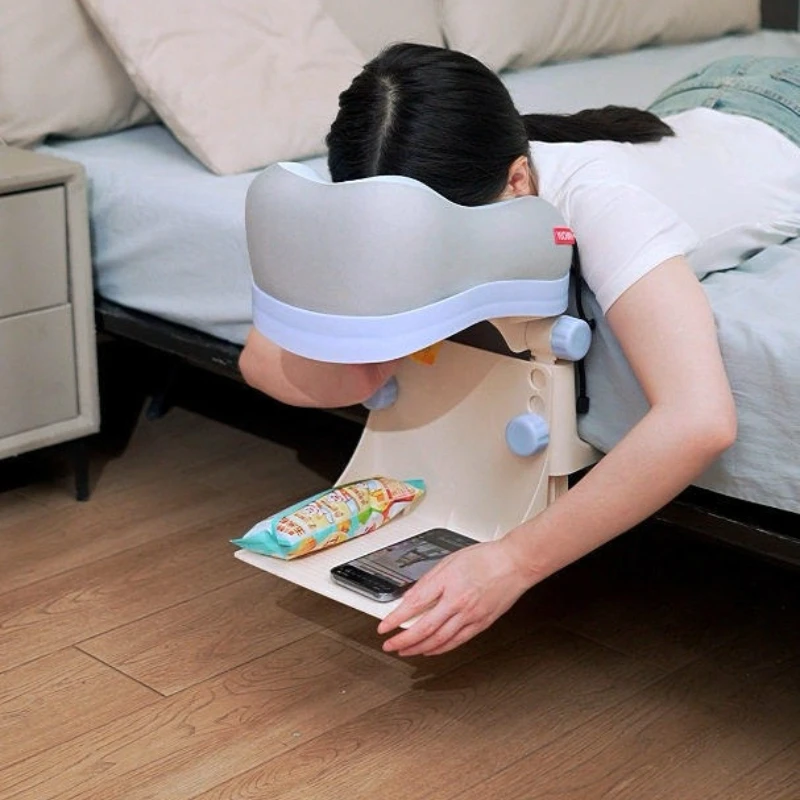 Adjustable Massage Headrest Stand, Face Down Pillow with Hole, Foldable Bedside Support, Portable Home Cushion Pad Pro Rack Kit.