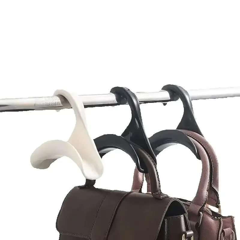 10Pcs Widen Plastic Hanger Hooks, Multi-Layer Stackable Hanger Rack, Space-Saving Multifunctional Hooks for Hanging Bag and Hat